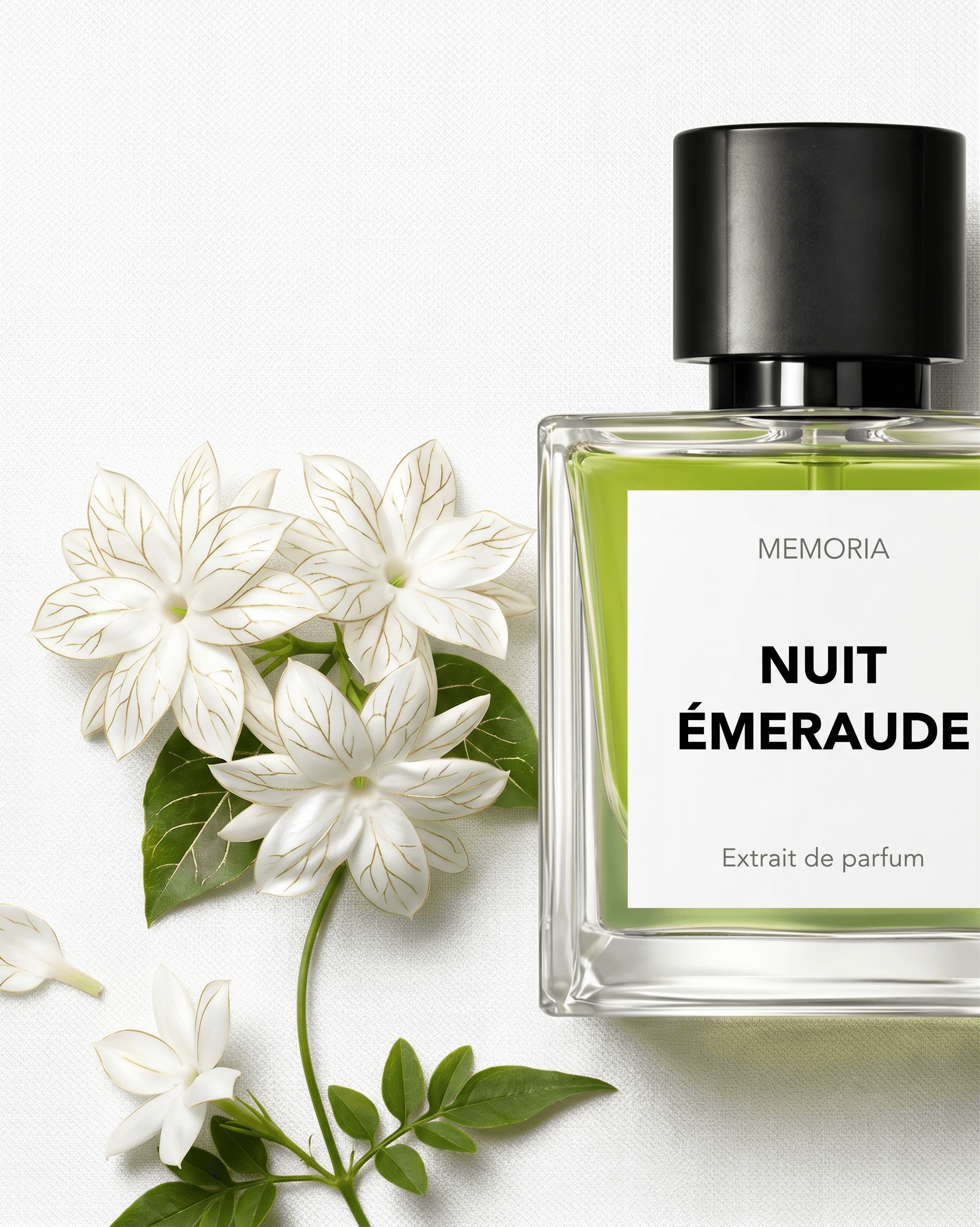 Composition boisée et profonde de Nuit Émeraude